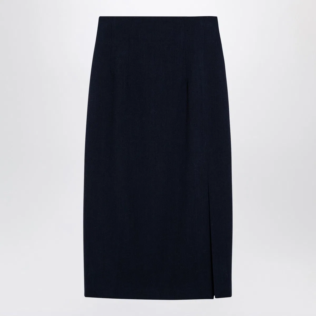 Margaux lönnberg Navy Blue Wool-Blend Marlo Skirt