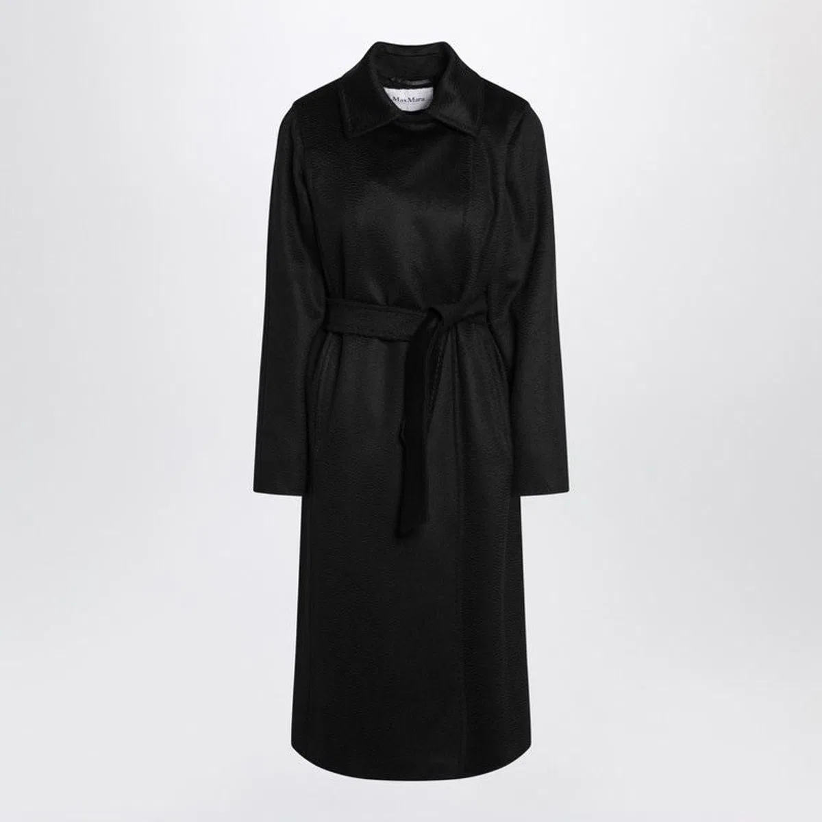 Max Mara Black Manuela Icon Coat In Zibeline Came
