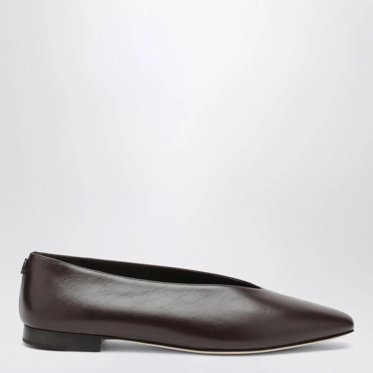 Jimmy Choo Chocolate Leather Margot Ballet Flats