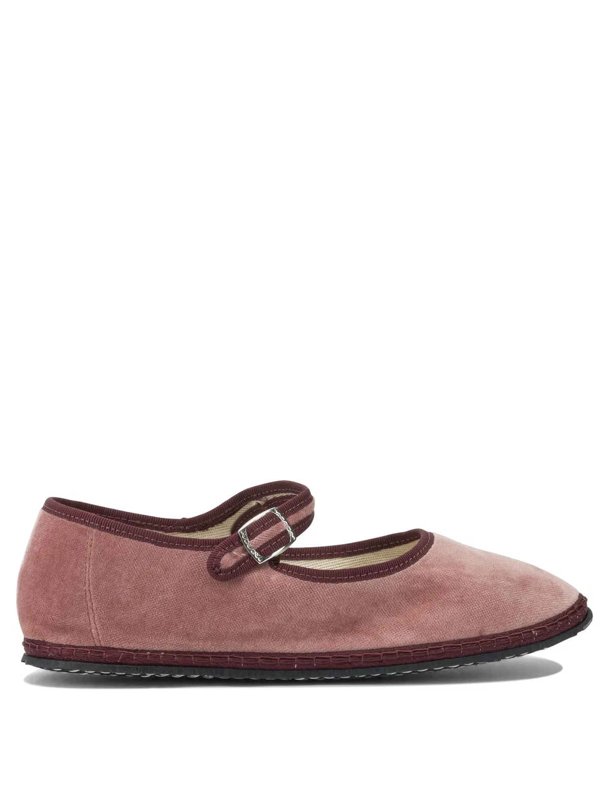 Vibi Venezia Pink Velvet Ballerinas