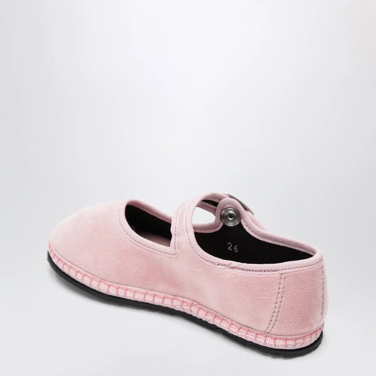 Piedàterre Venezia Pink Velvet Mary Jane Shoes