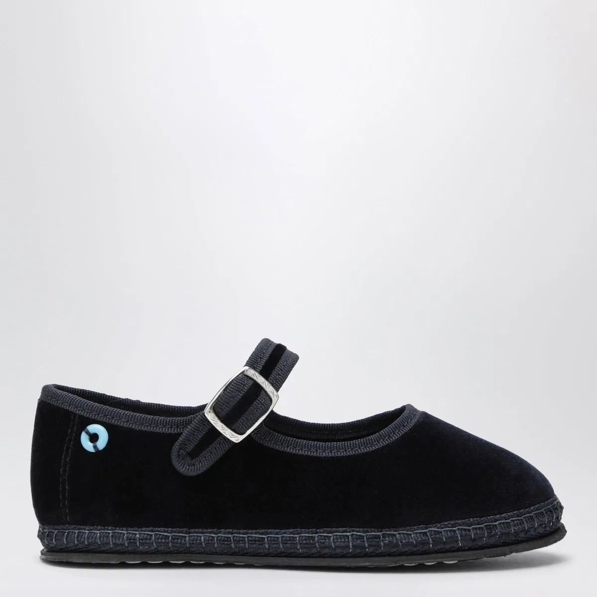Piedàterre Venezia Blue Velvet Mary Jane Shoes