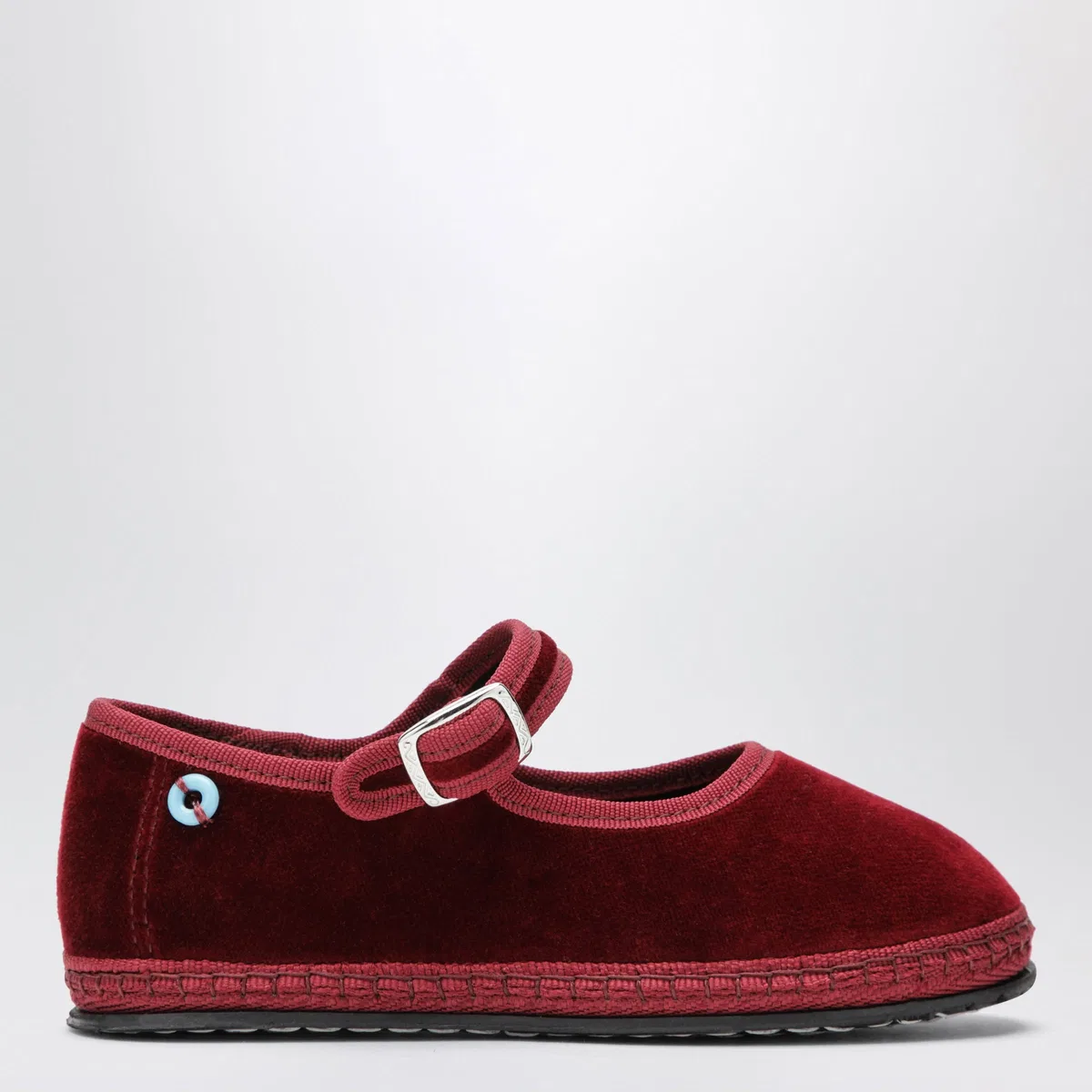Piedàterre Venezia Burgundy Velvet Mary Jane Shoes