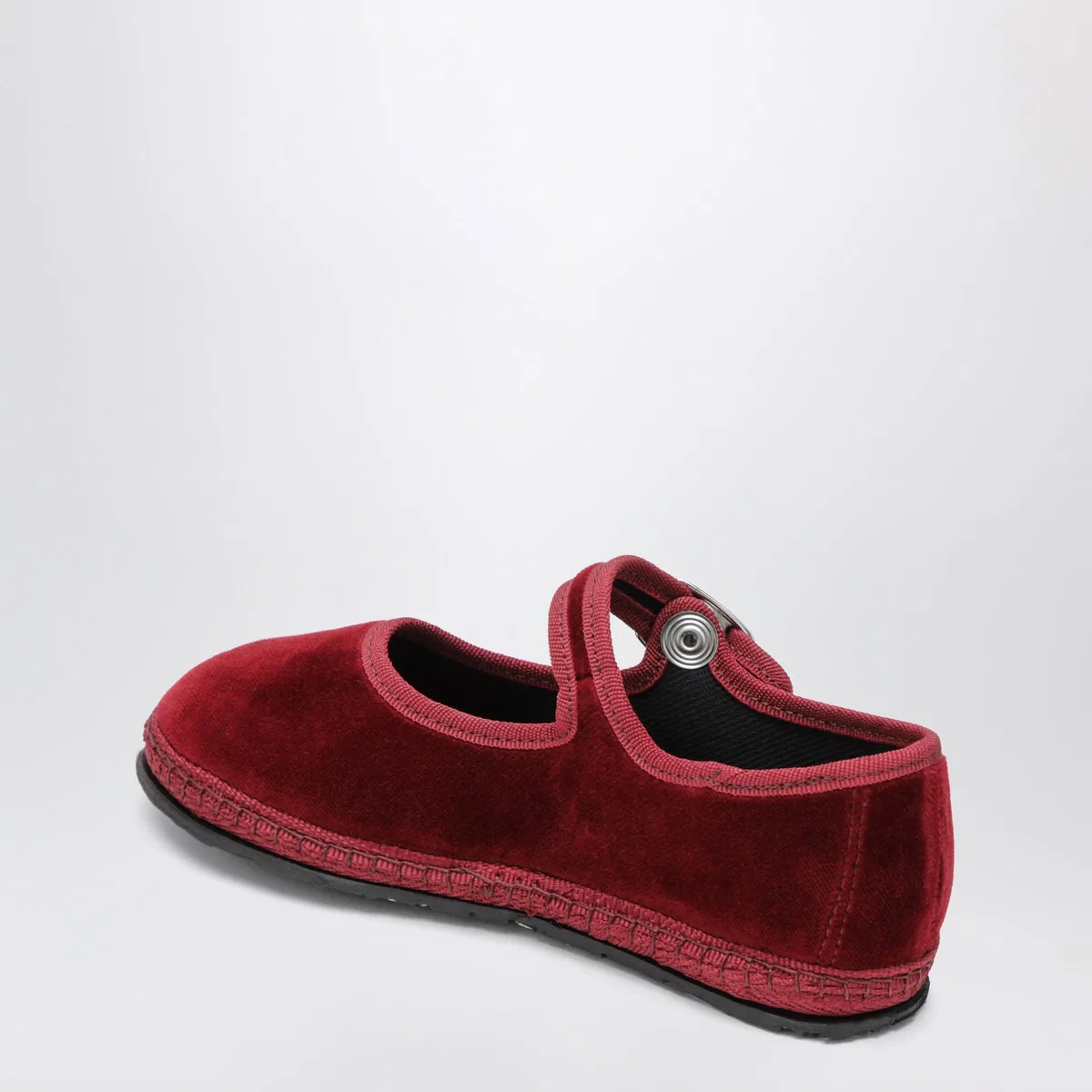 Piedàterre Venezia Burgundy Velvet Mary Jane Shoes