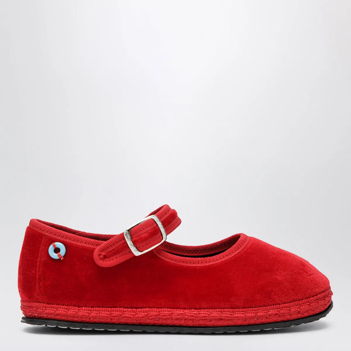 Piedàterre Venezia Red Velvet Mary Jane Shoes