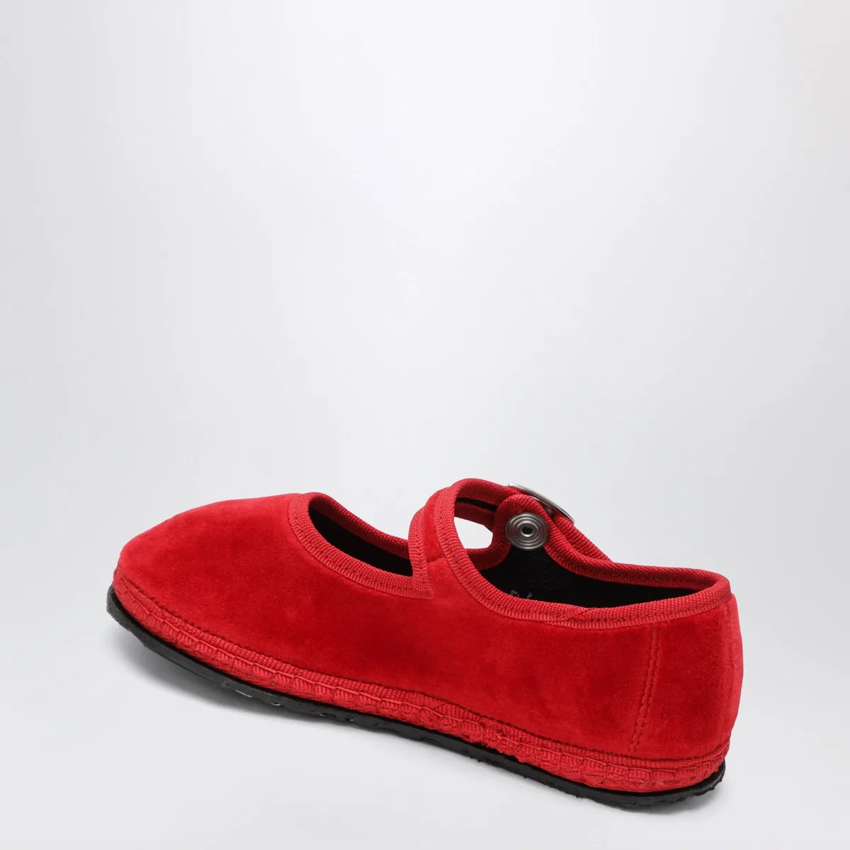 Piedàterre Venezia Red Velvet Mary Jane Shoes