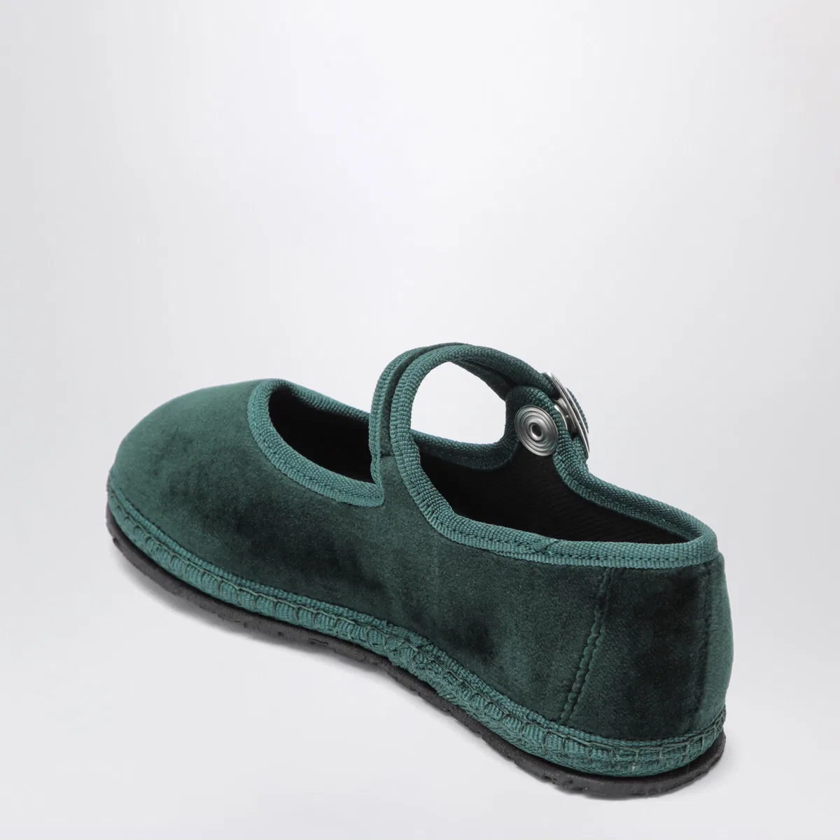 Piedàterre Venezia Carnia Green Mary Jane In Velvet