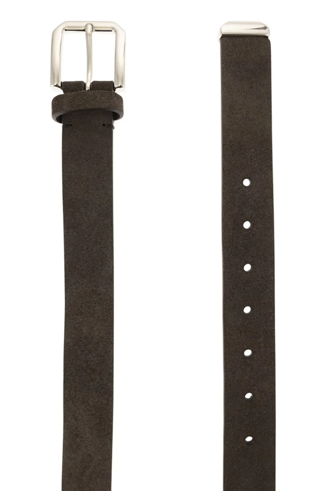 Brunello Cucinelli Inverted Leather Belt With Square Buckle