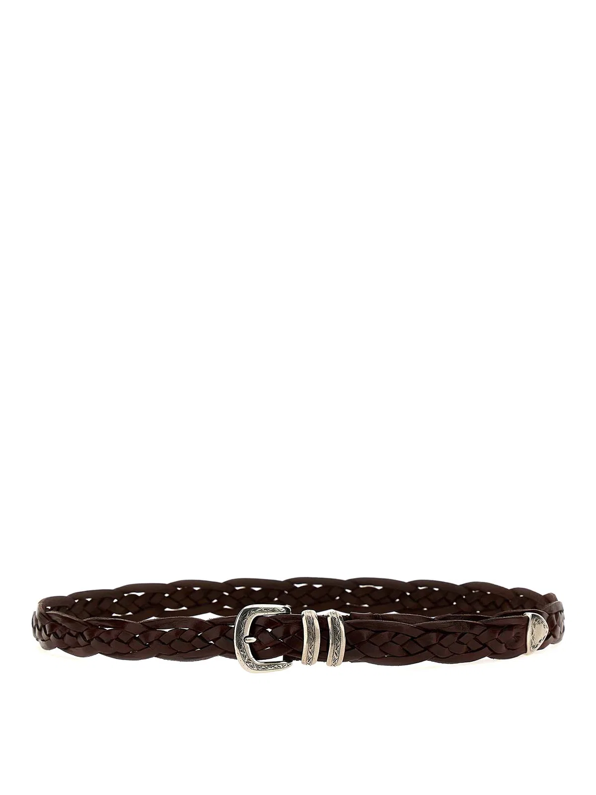 Brunello Cucinelli Buckle Engravings Woven Belt