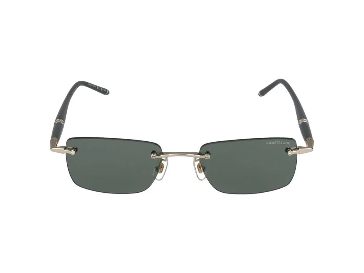 Montblanc Sunglasses Mb0344s 005 Gold Grey Green 5