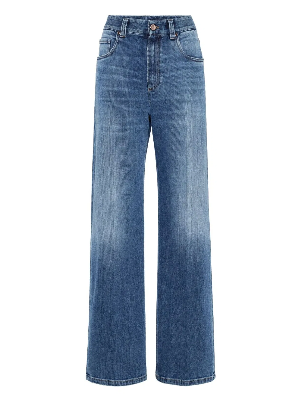 Brunello Cucinelli Wide-Leg Stretch Denim Jeans
