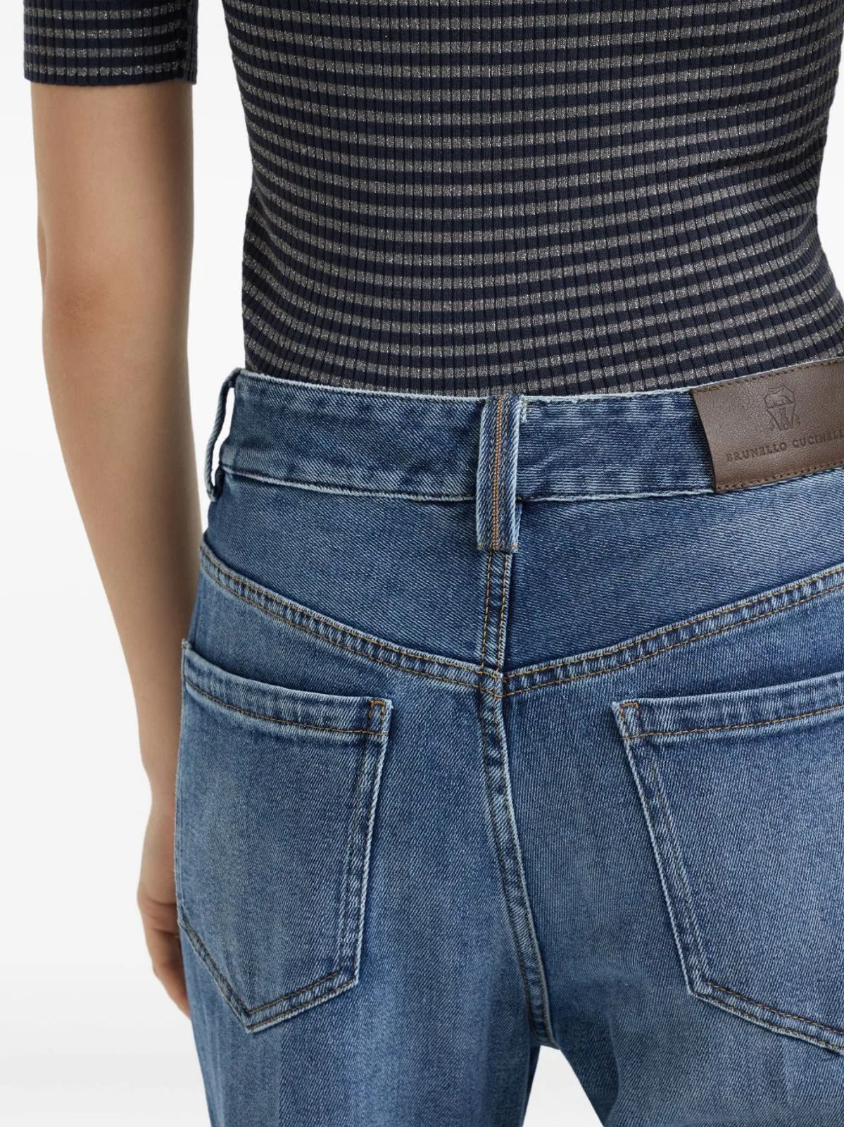 Brunello Cucinelli Wide-Leg Stretch Denim Jeans