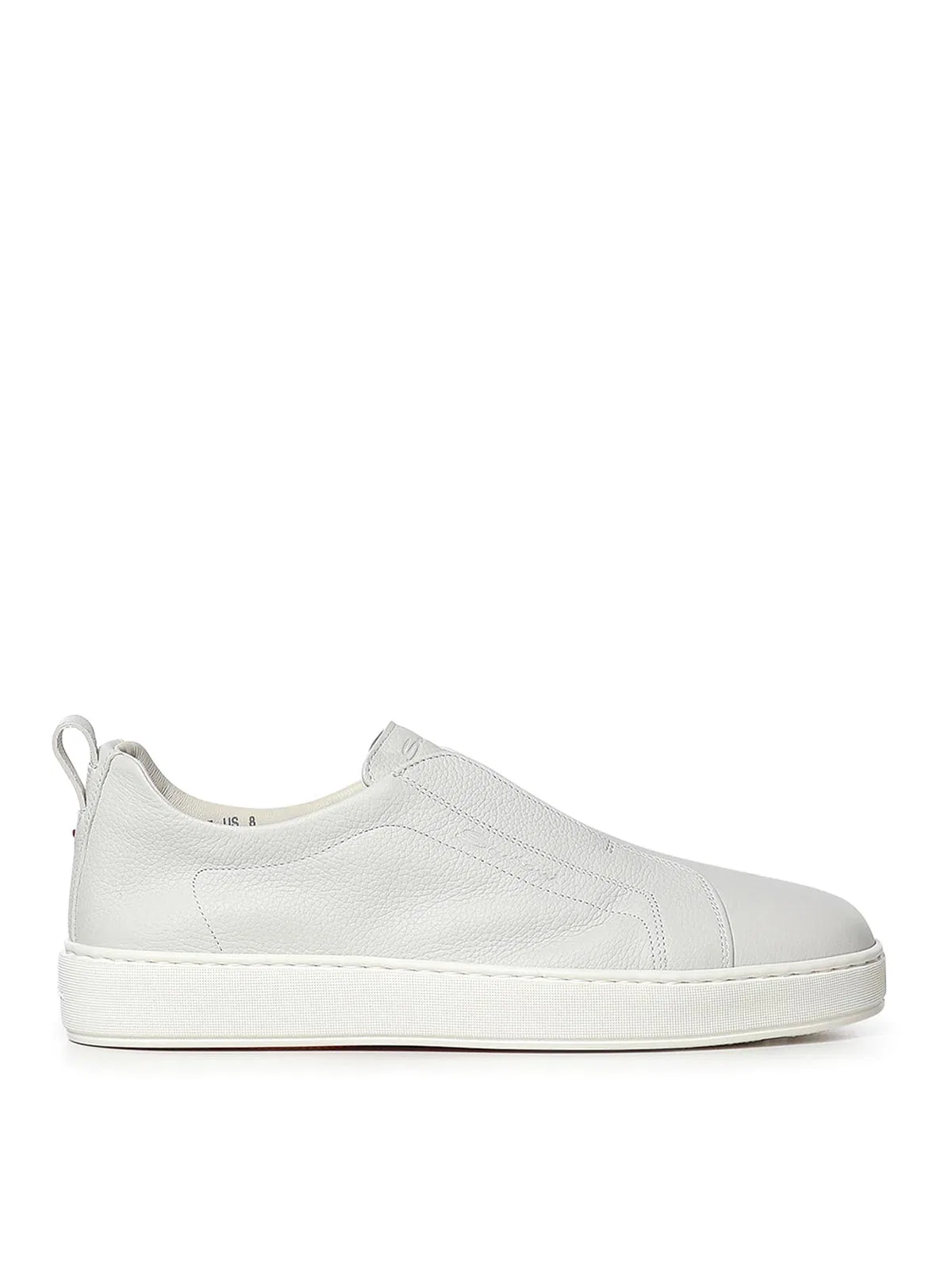 Santoni Leather Slip-On Trainers