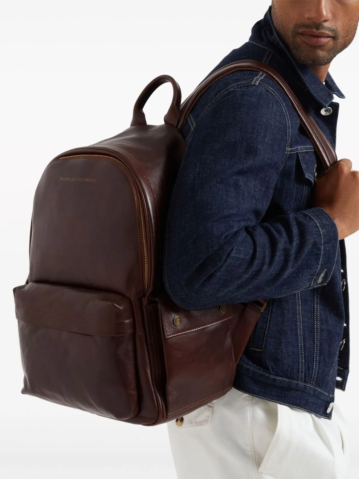 Brunello Cucinelli Travel Backpack In Calfskin