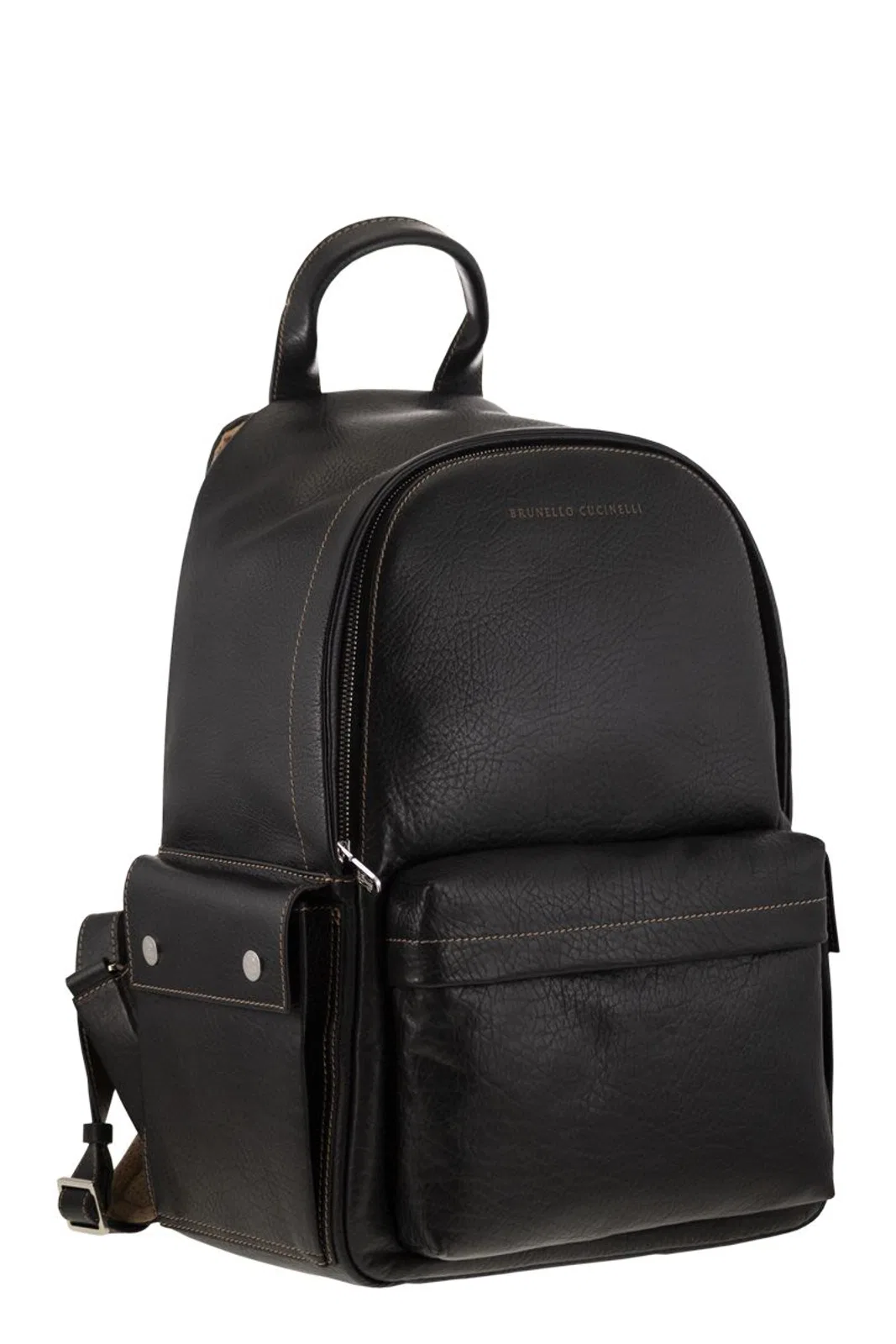Brunello Cucinelli Calfskin Backpack With Grain