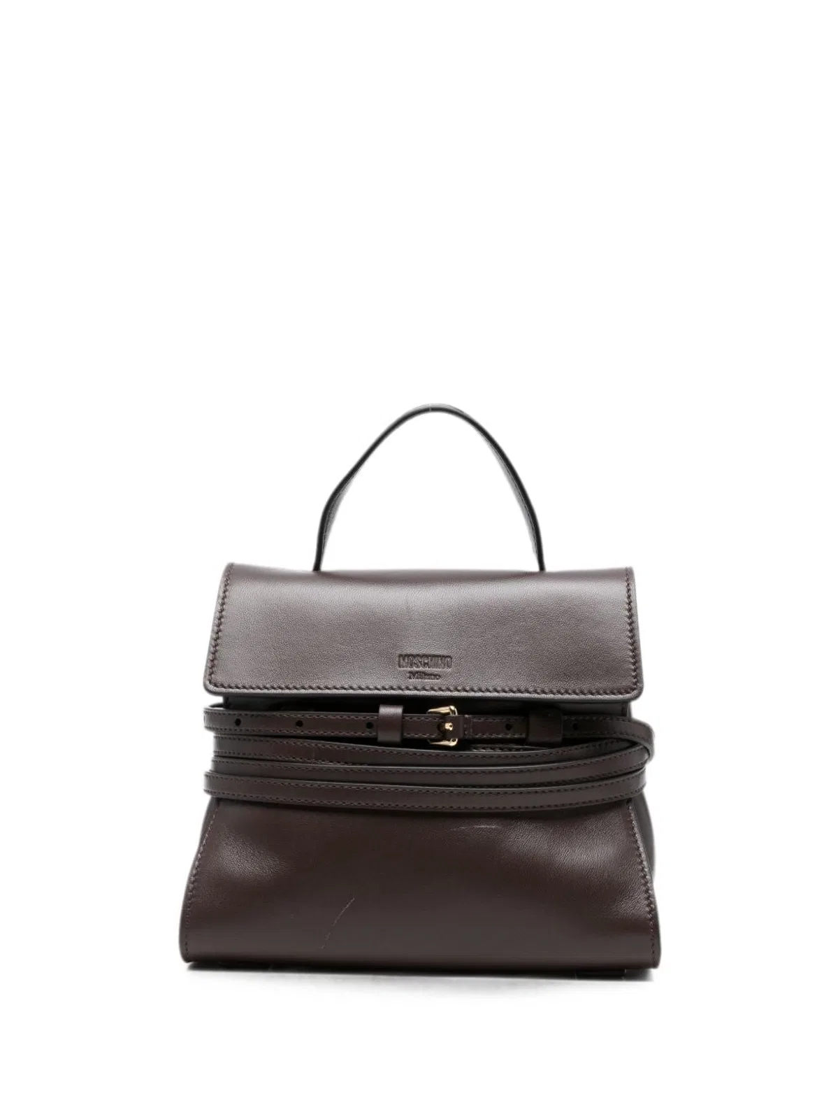 Moschino Couture Smooth Leather Handbag