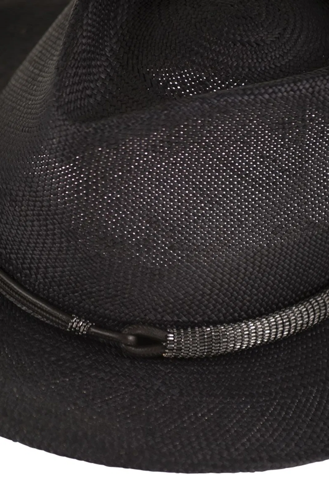 Brunello Cucinelli Straw Fedora With Precious Leather Band