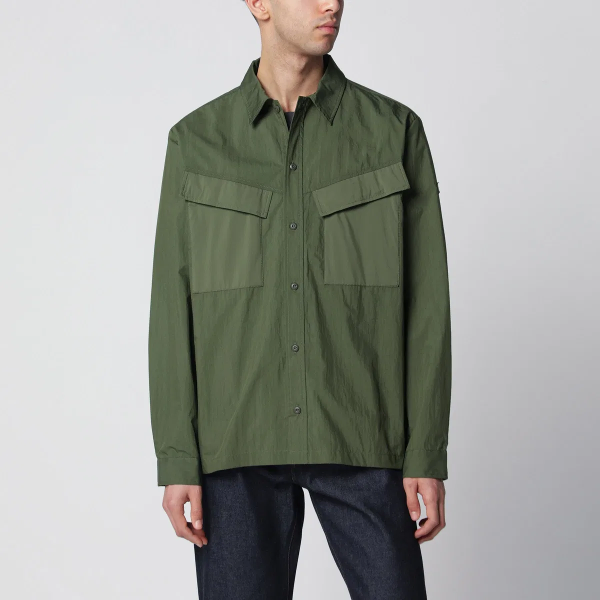 Tatras Khaki Green Doris Shirt In Cotton Blend
