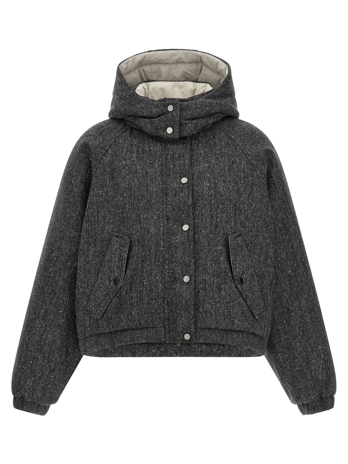 Brunello Cucinelli 'Shiny Zipper Pull' Down Jacket