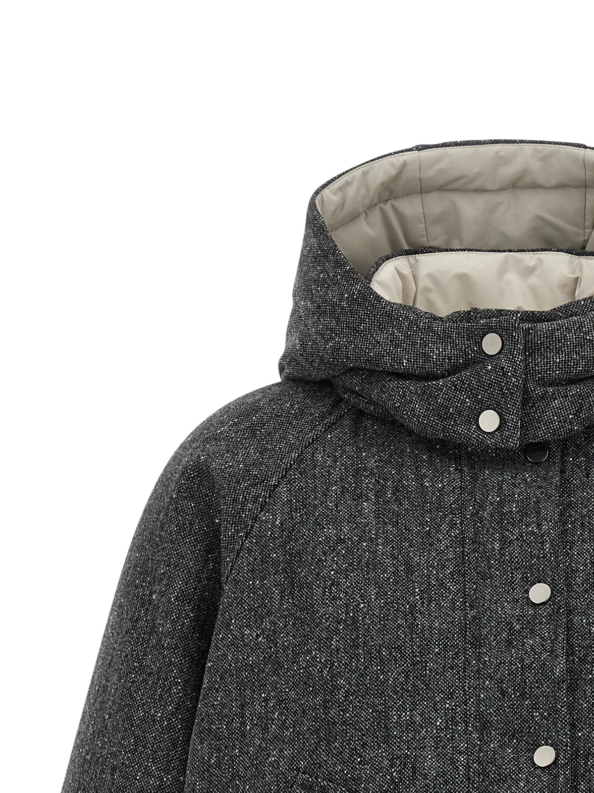 Brunello Cucinelli 'Shiny Zipper Pull' Down Jacket
