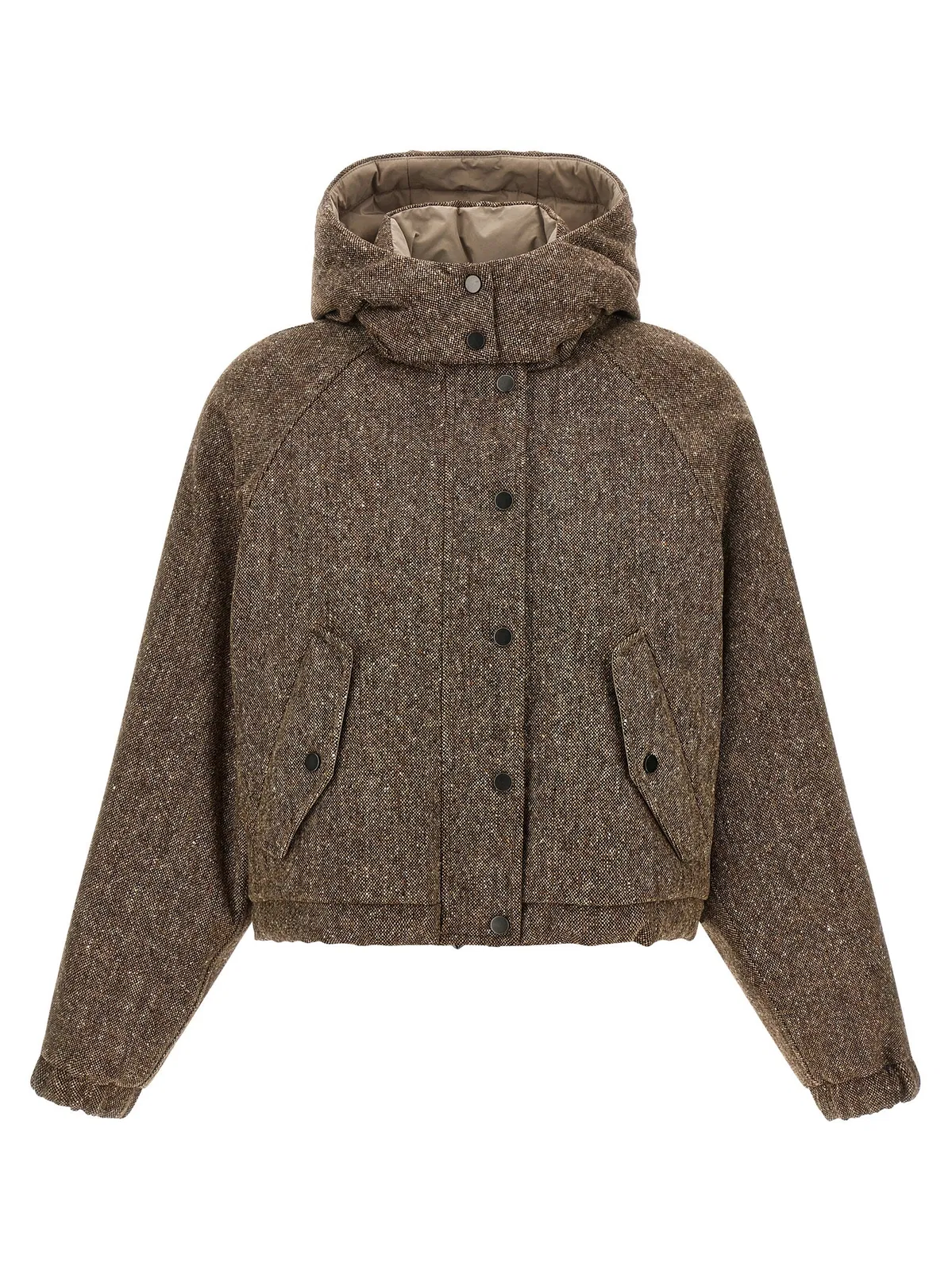Brunello Cucinelli Donegal Tweed Down Jacket