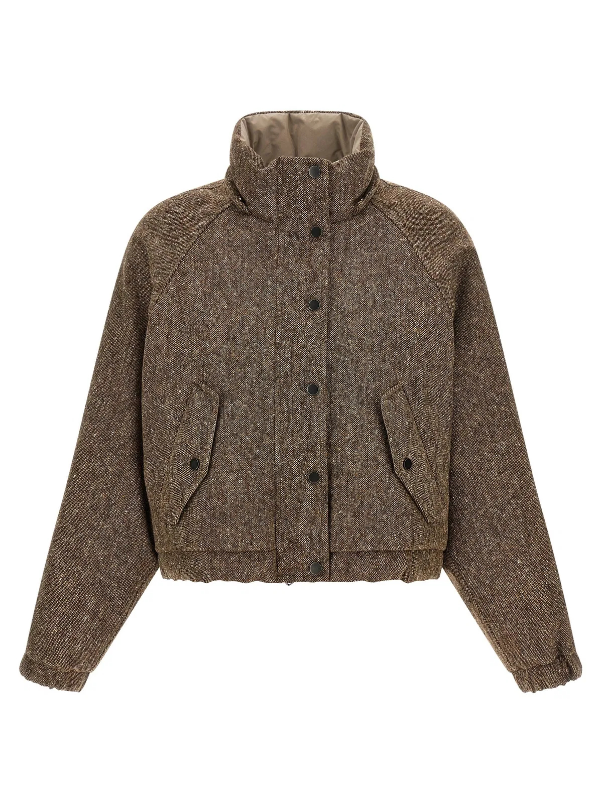 Brunello Cucinelli Donegal Tweed Down Jacket