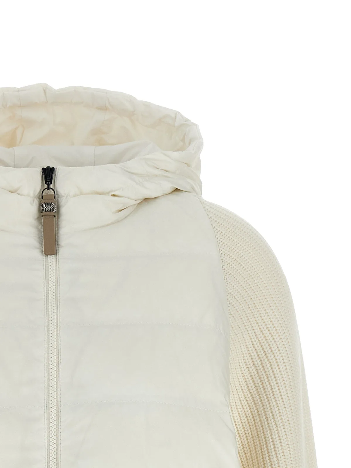 Brunello Cucinelli 'Shiny Zipper Pull' Down Jacket