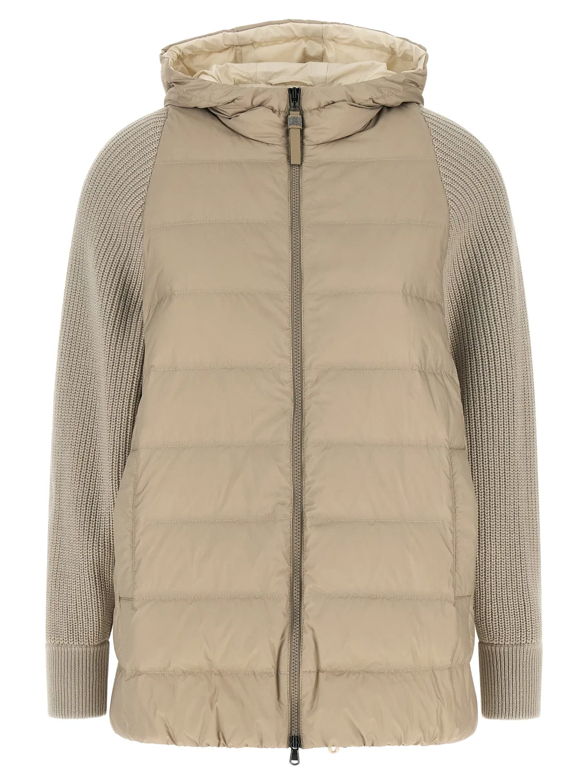 Brunello Cucinelli 'Shiny Zipper Pull' Down Jacket