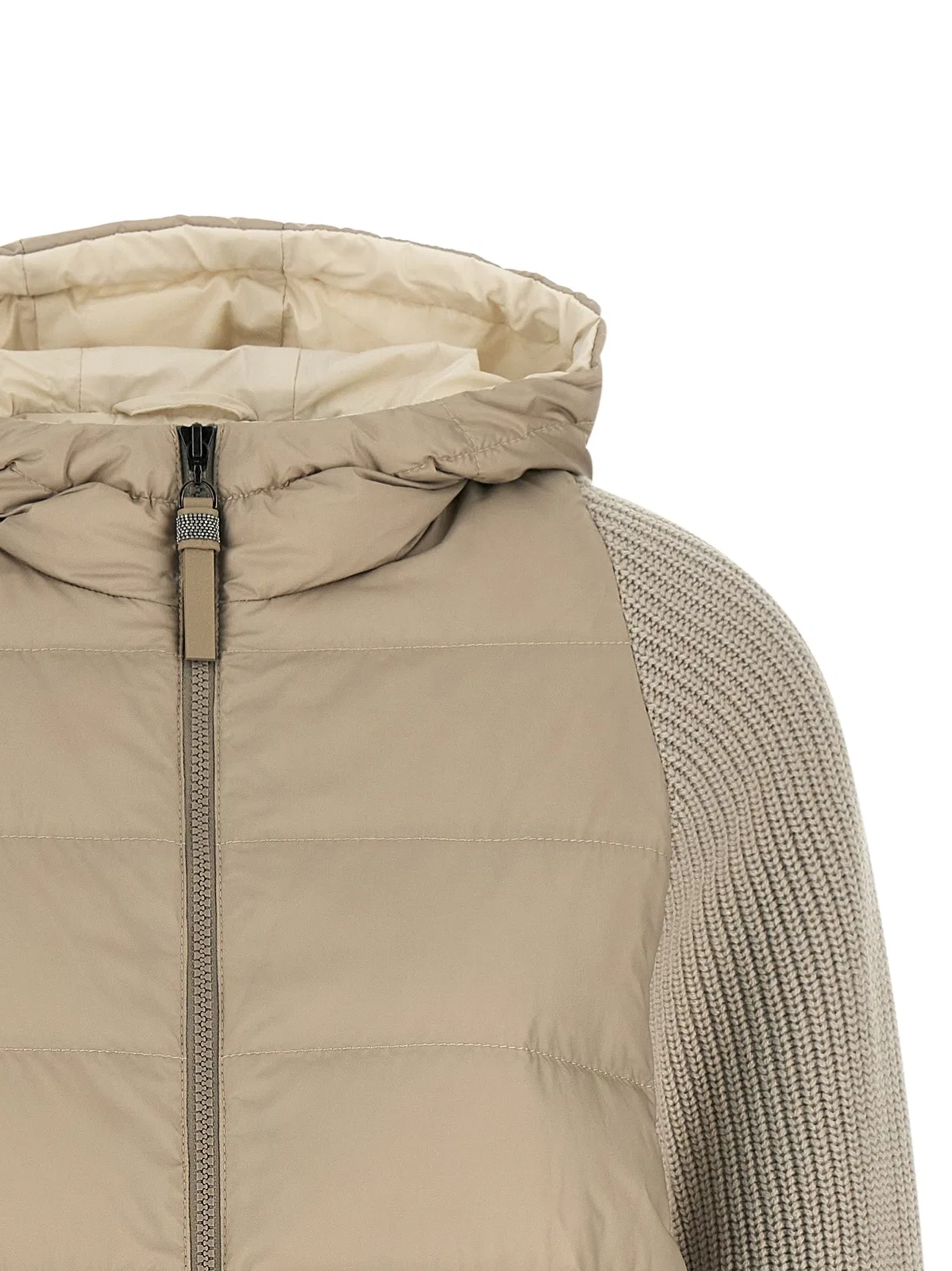 Brunello Cucinelli 'Shiny Zipper Pull' Down Jacket