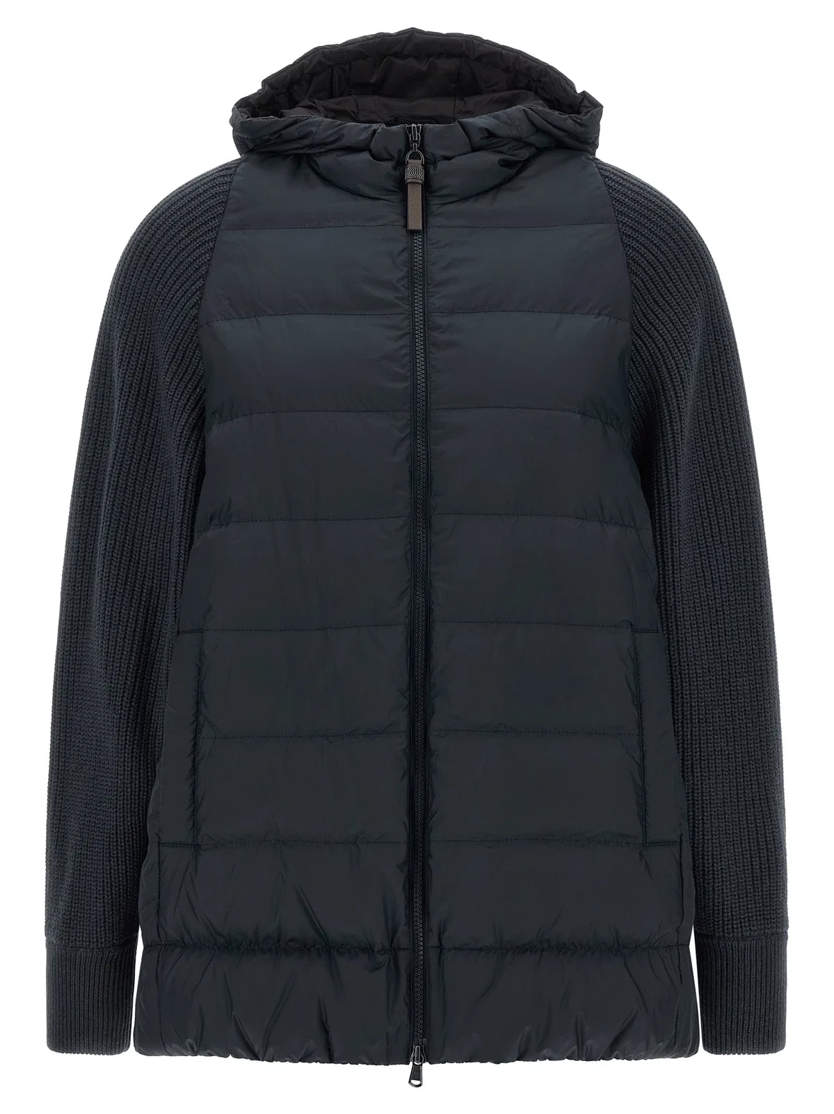 Brunello Cucinelli 'Shiny Zipper Pull' Down Jacket