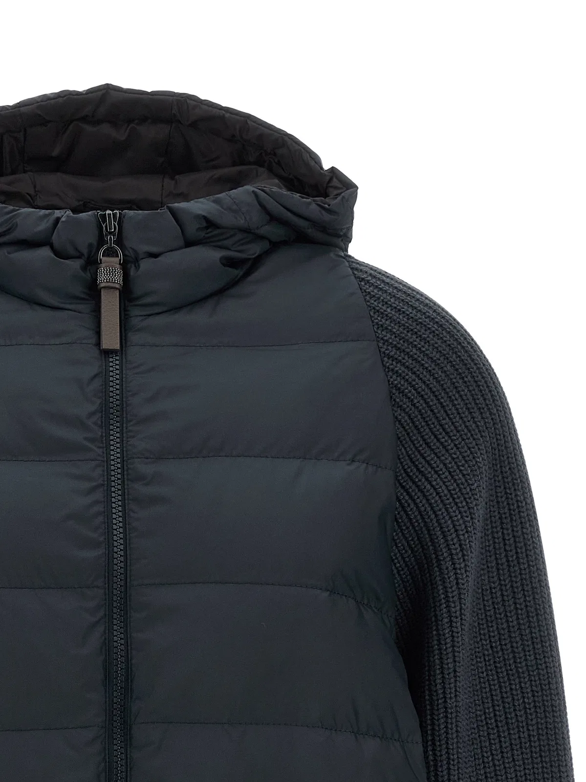 Brunello Cucinelli 'Shiny Zipper Pull' Down Jacket