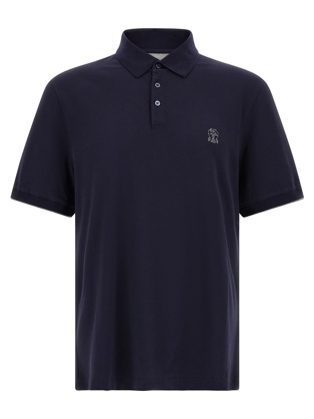 Brunello Cucinelli Logo Piqué Polo Shirt