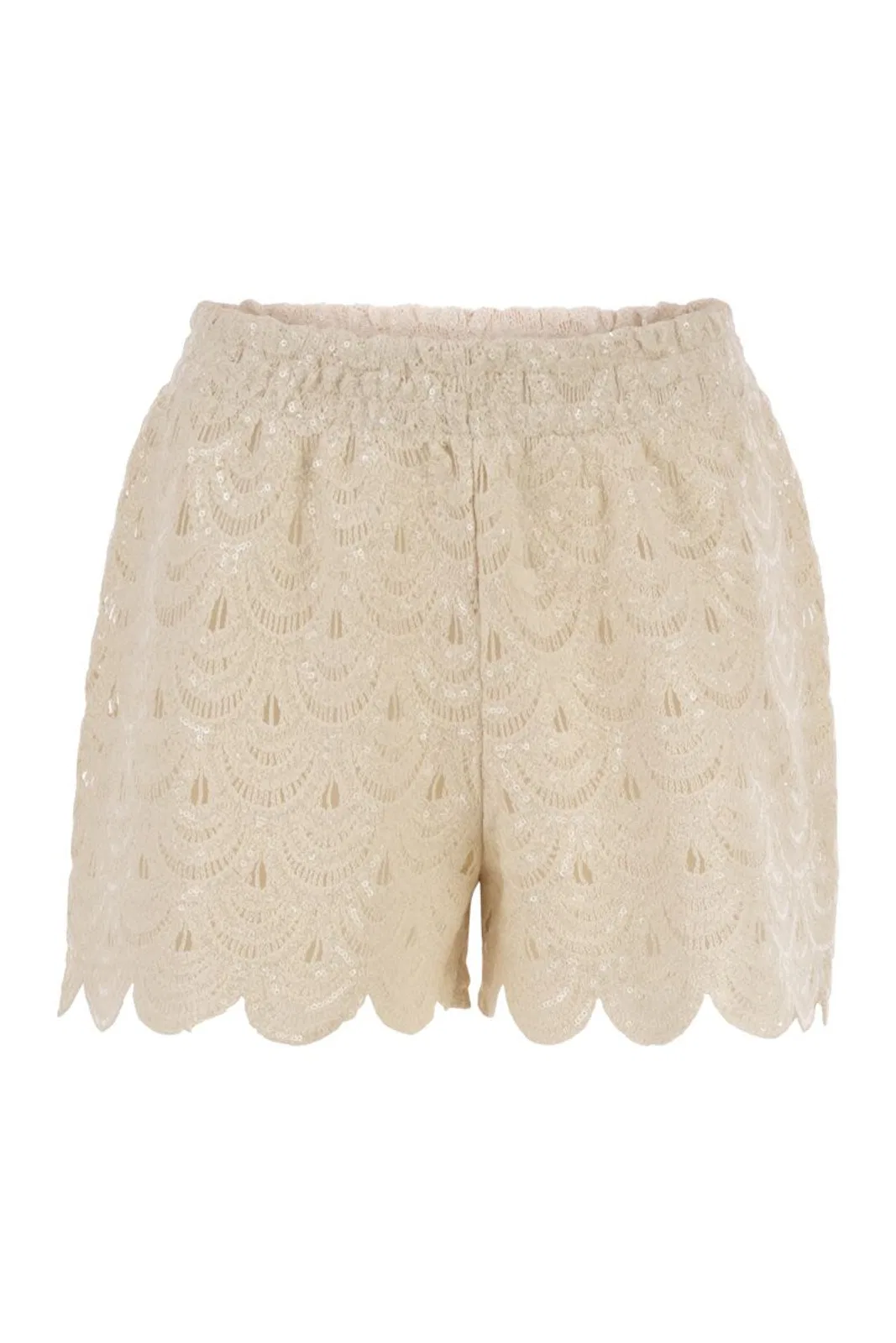 Mc2 Saint Barth Lace Shorts With Sequins