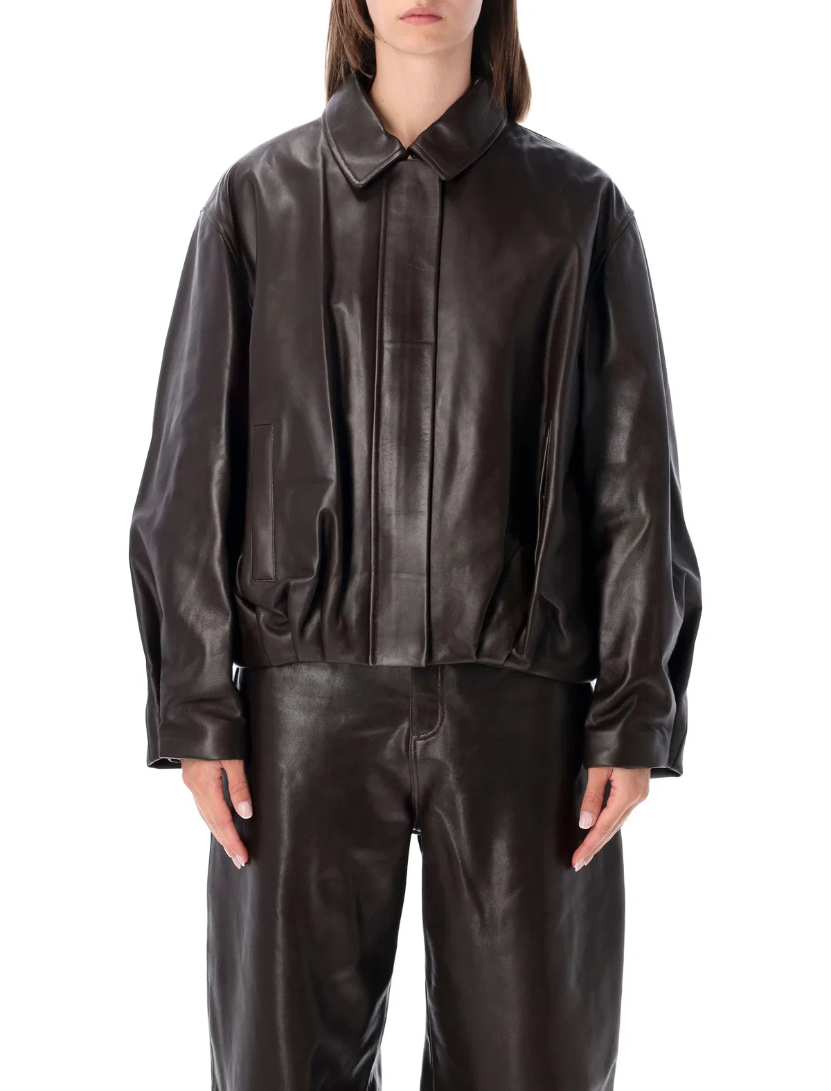 Arma Melis Leather Bomber Jacket