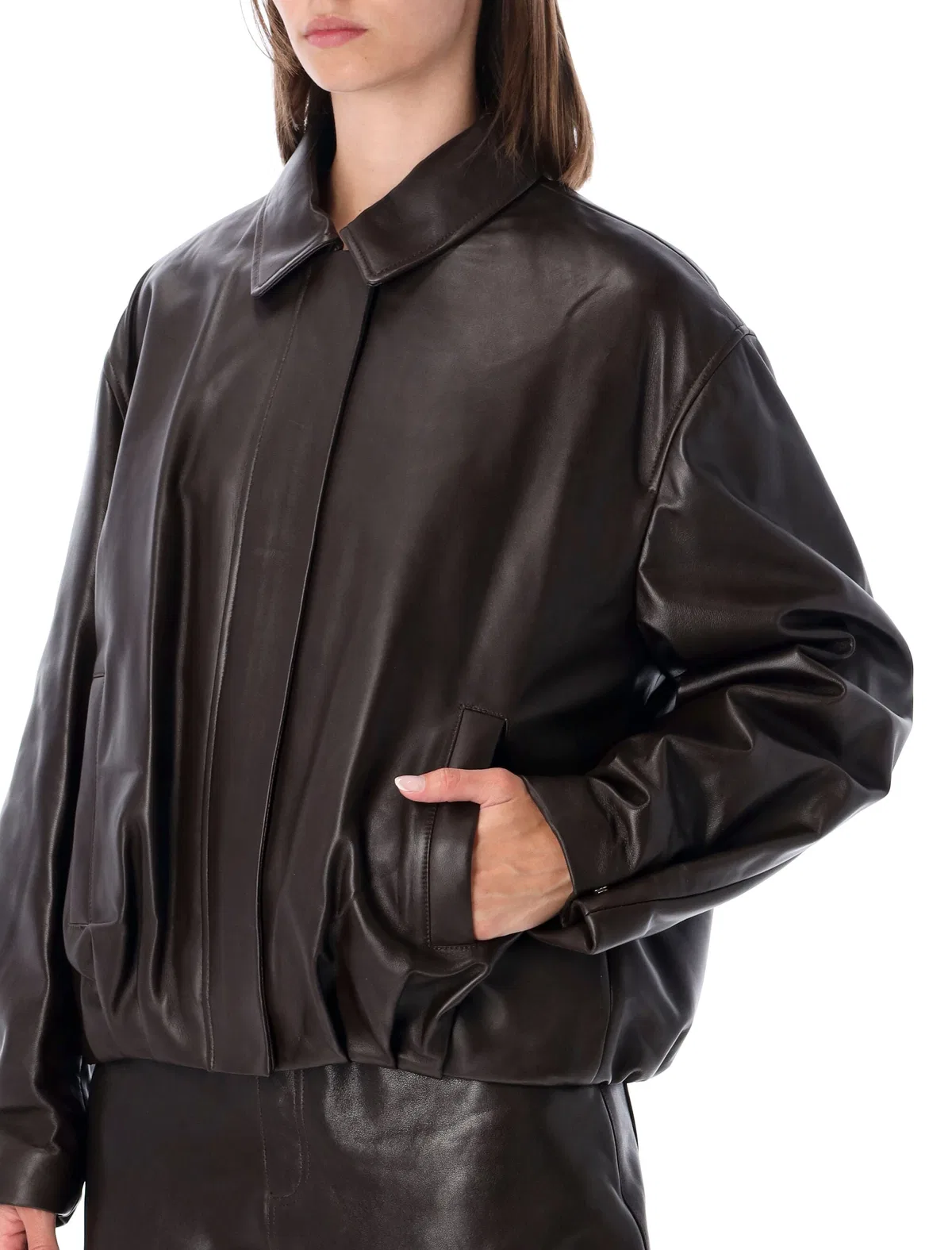 Arma Melis Leather Bomber Jacket