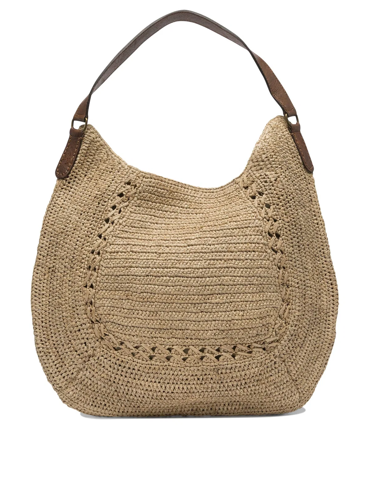IBeliev Beige Raffia Shoulder Bag