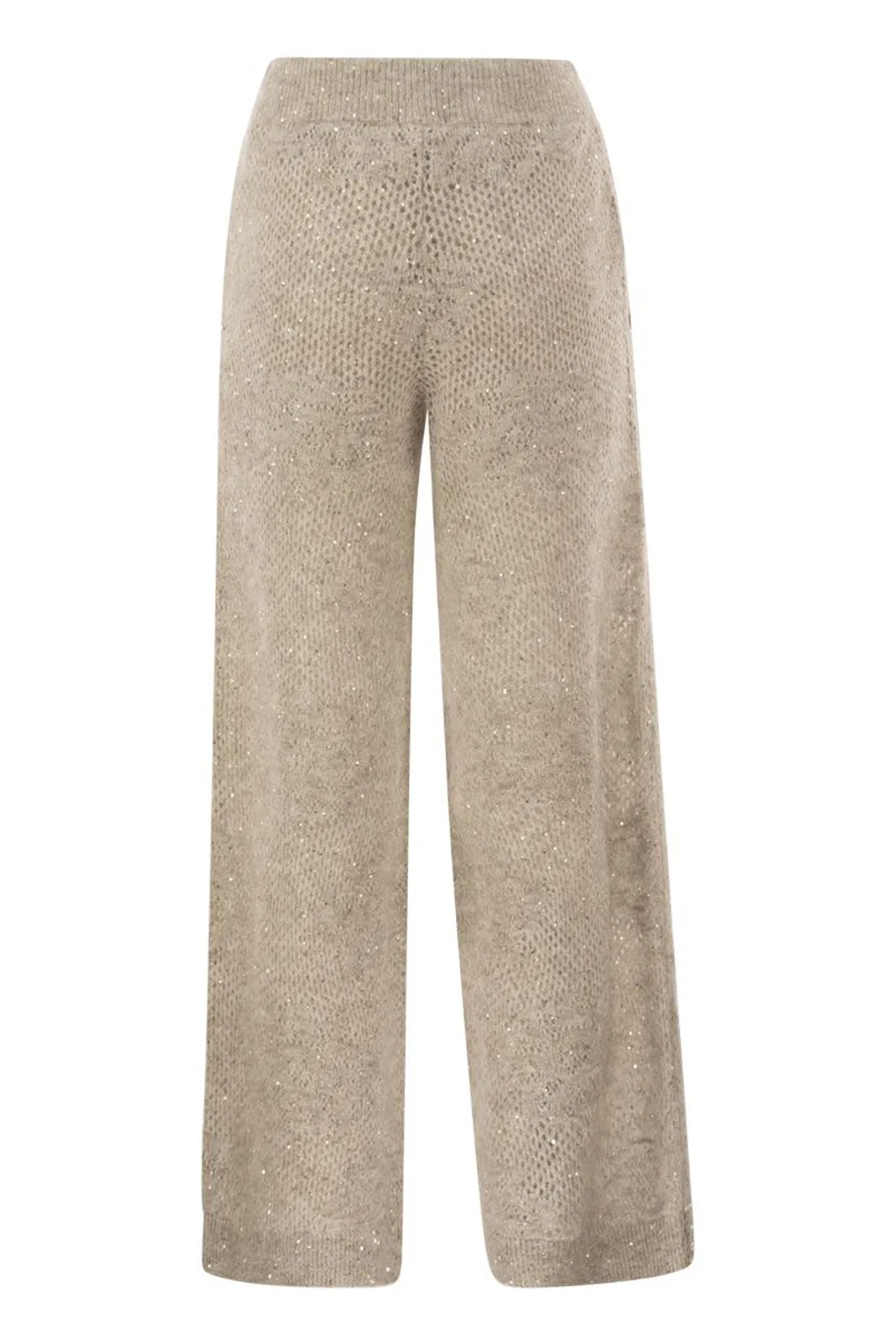 Brunello Cucinelli Open-Knit Trousers With Sequins