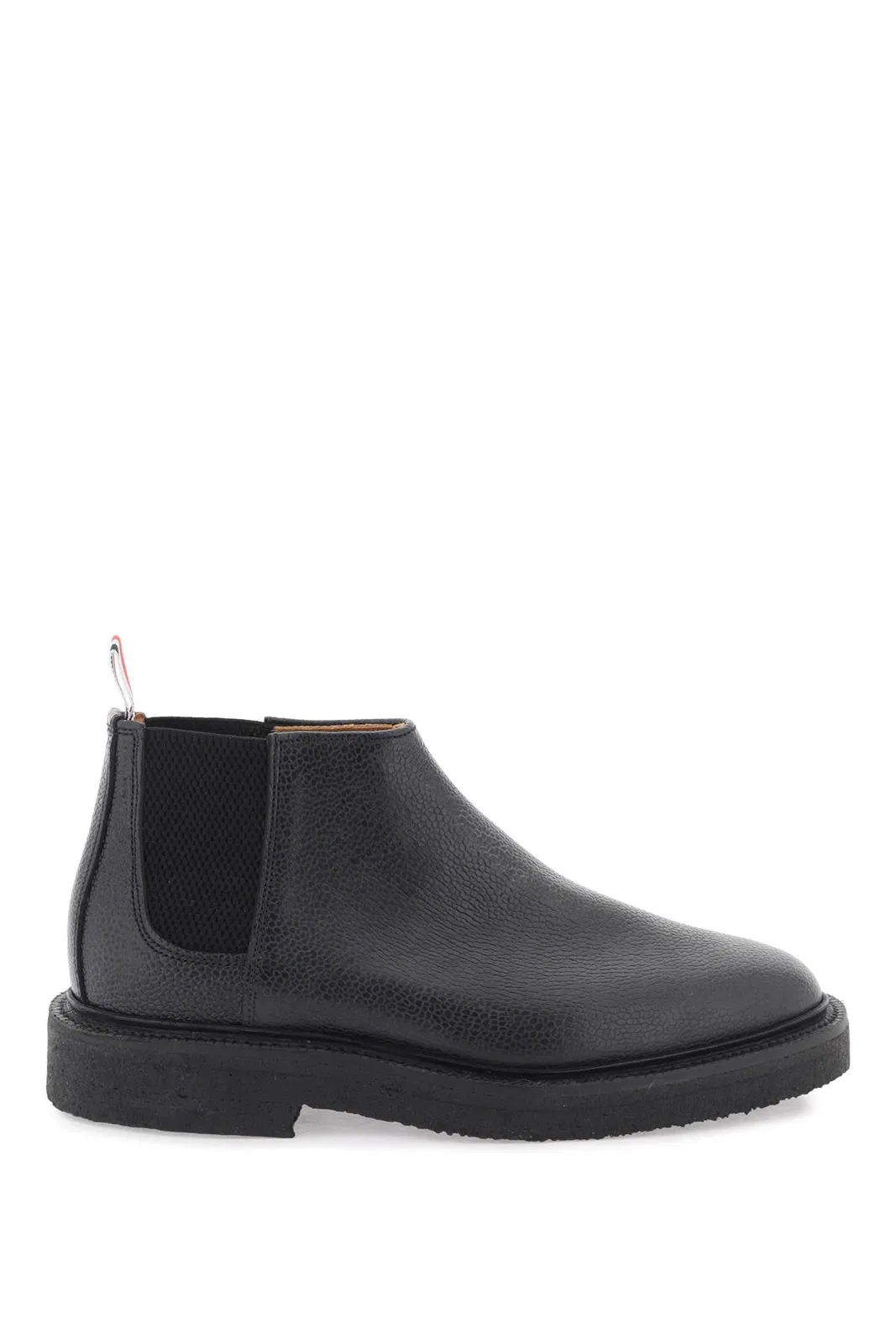 Thom Browne Black Leather Ankle Boots