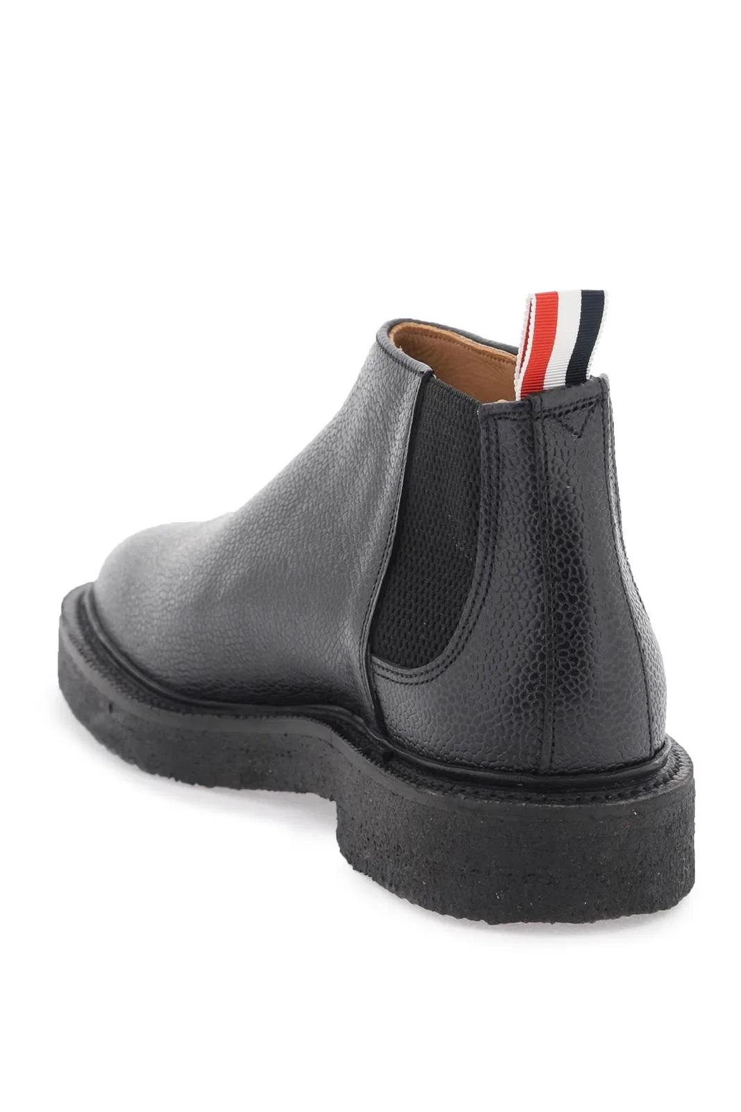 Thom Browne Black Leather Ankle Boots