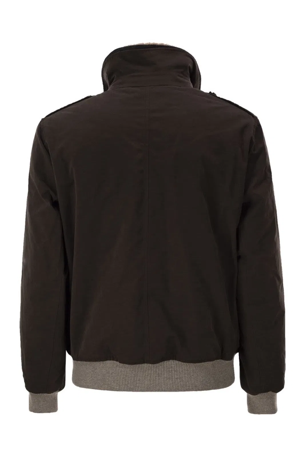 Brunello Cucinelli Padded Bomber Jacket With Shearling Coll