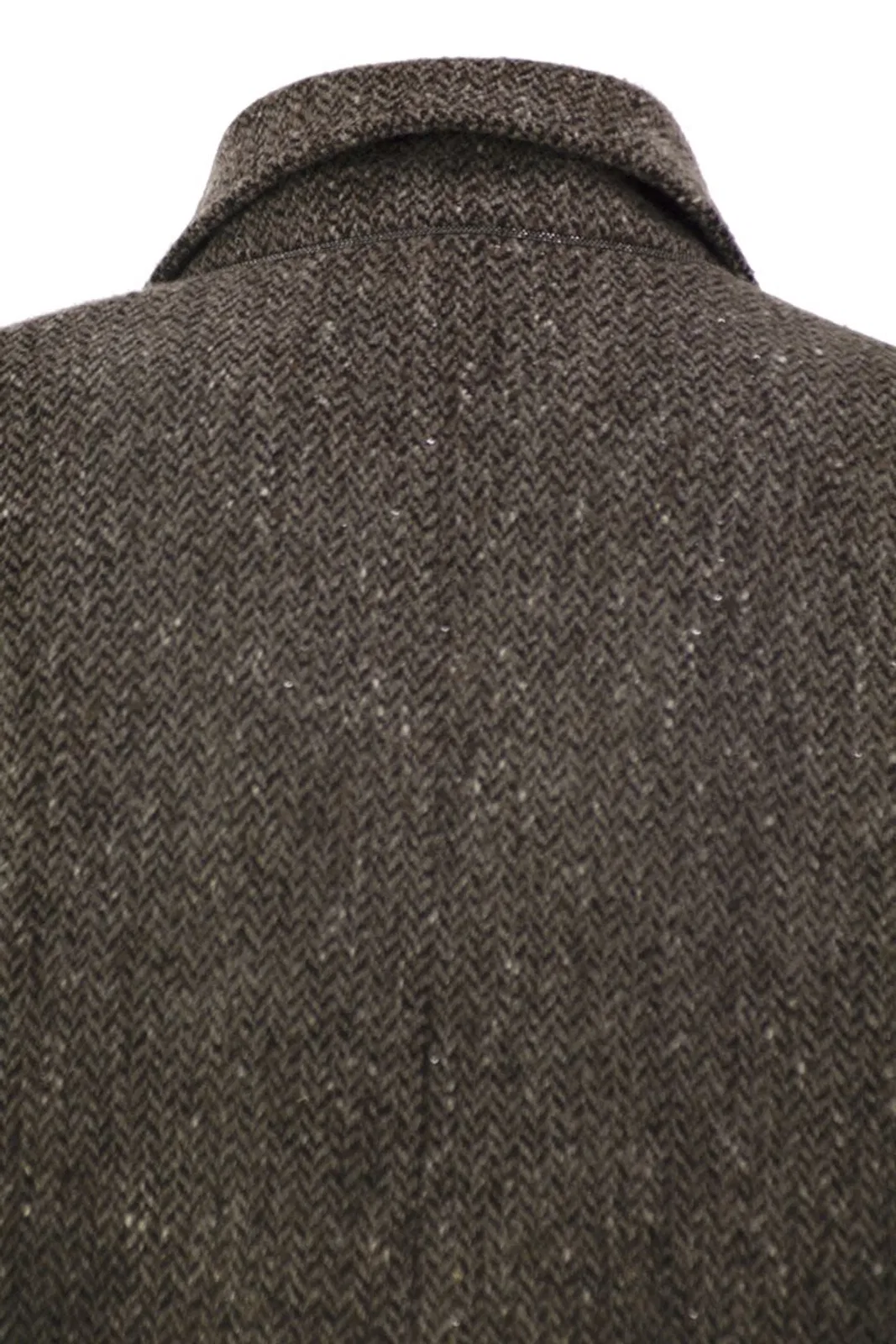 Brunello Cucinelli Double-Breasted Herringbone Tweed Coat W
