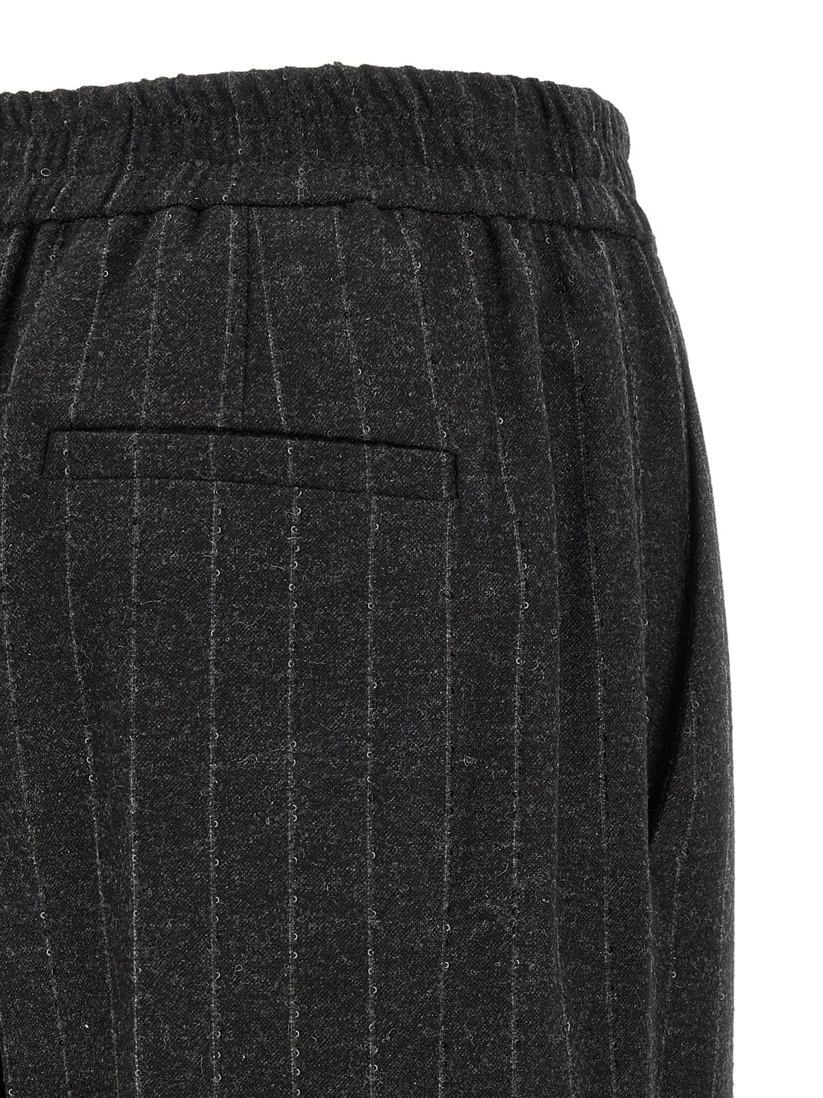 Brunello Cucinelli Micro Sequin Pinstripe Pants