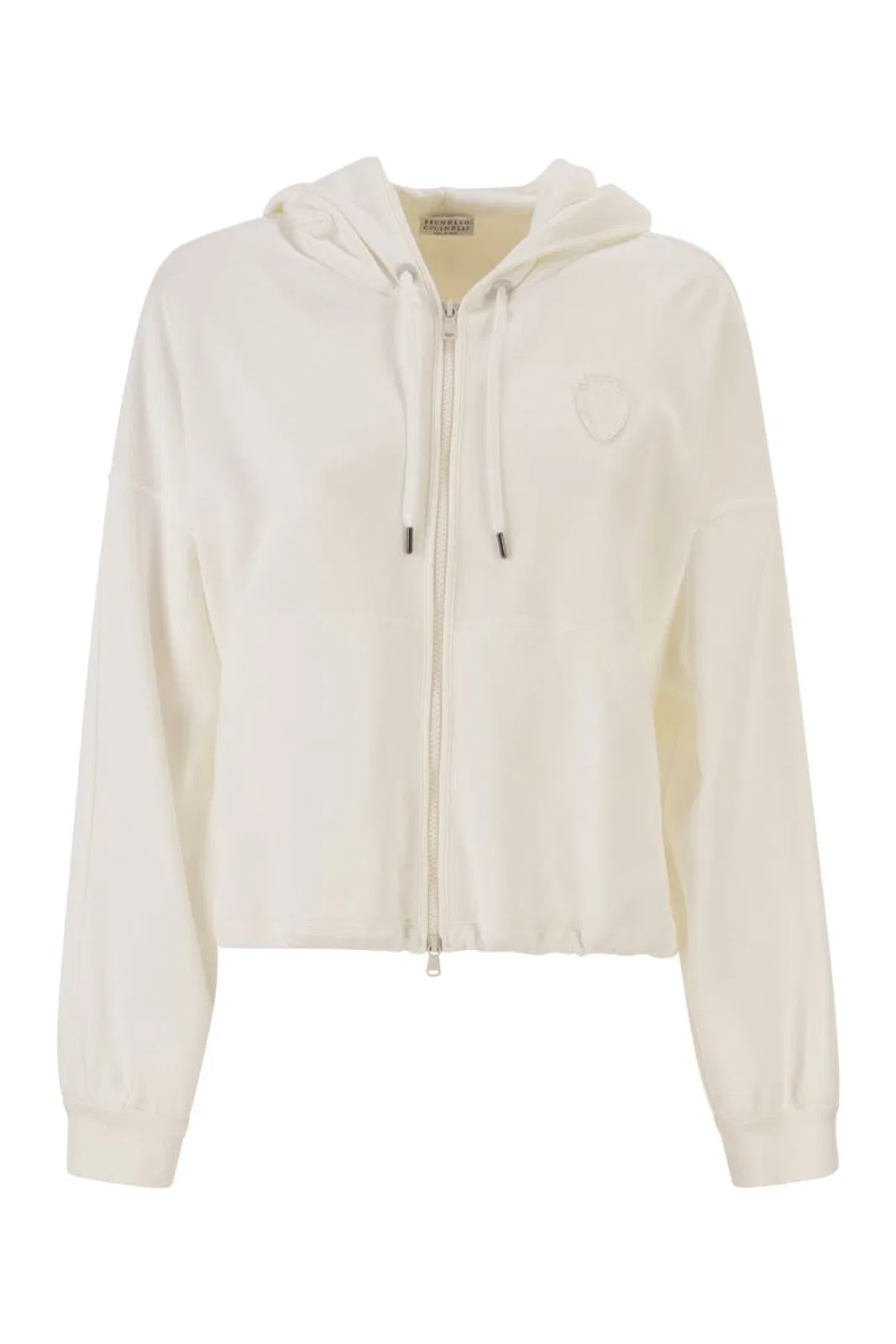 Brunello Cucinelli Hooded Zip-Up Sweatshirt In Technical Co