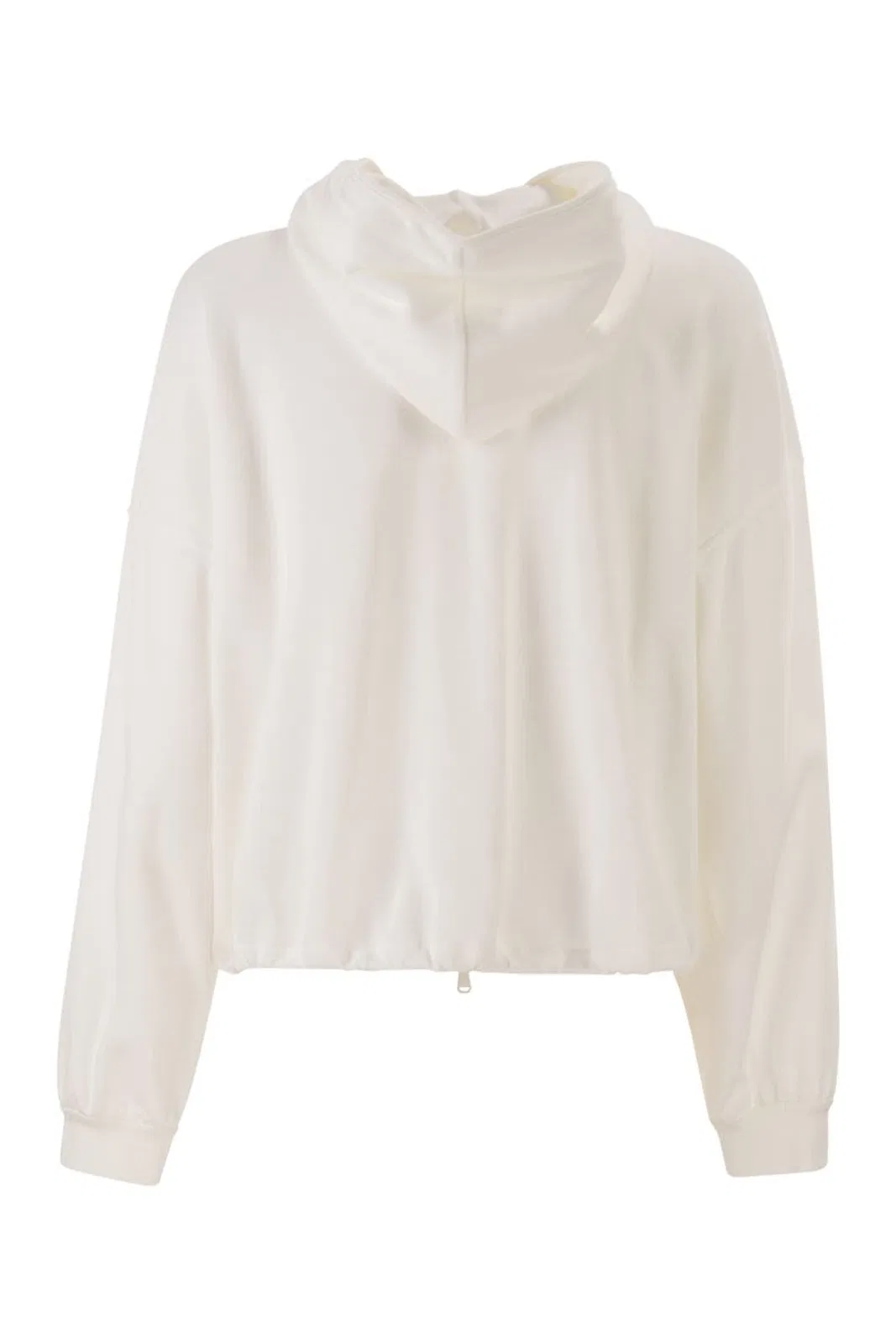 Brunello Cucinelli Hooded Zip-Up Sweatshirt In Technical Co