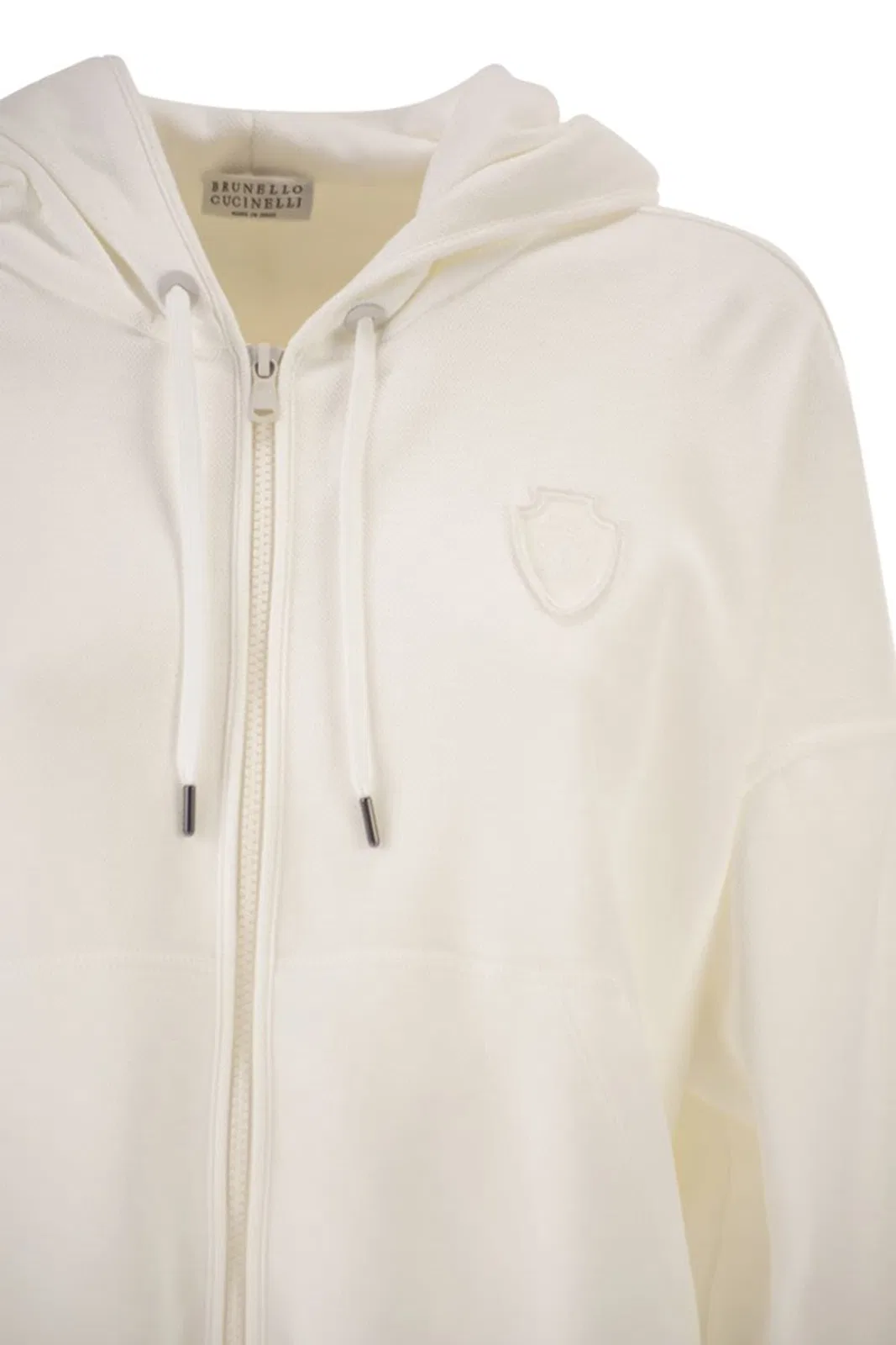 Brunello Cucinelli Hooded Zip-Up Sweatshirt In Technical Co