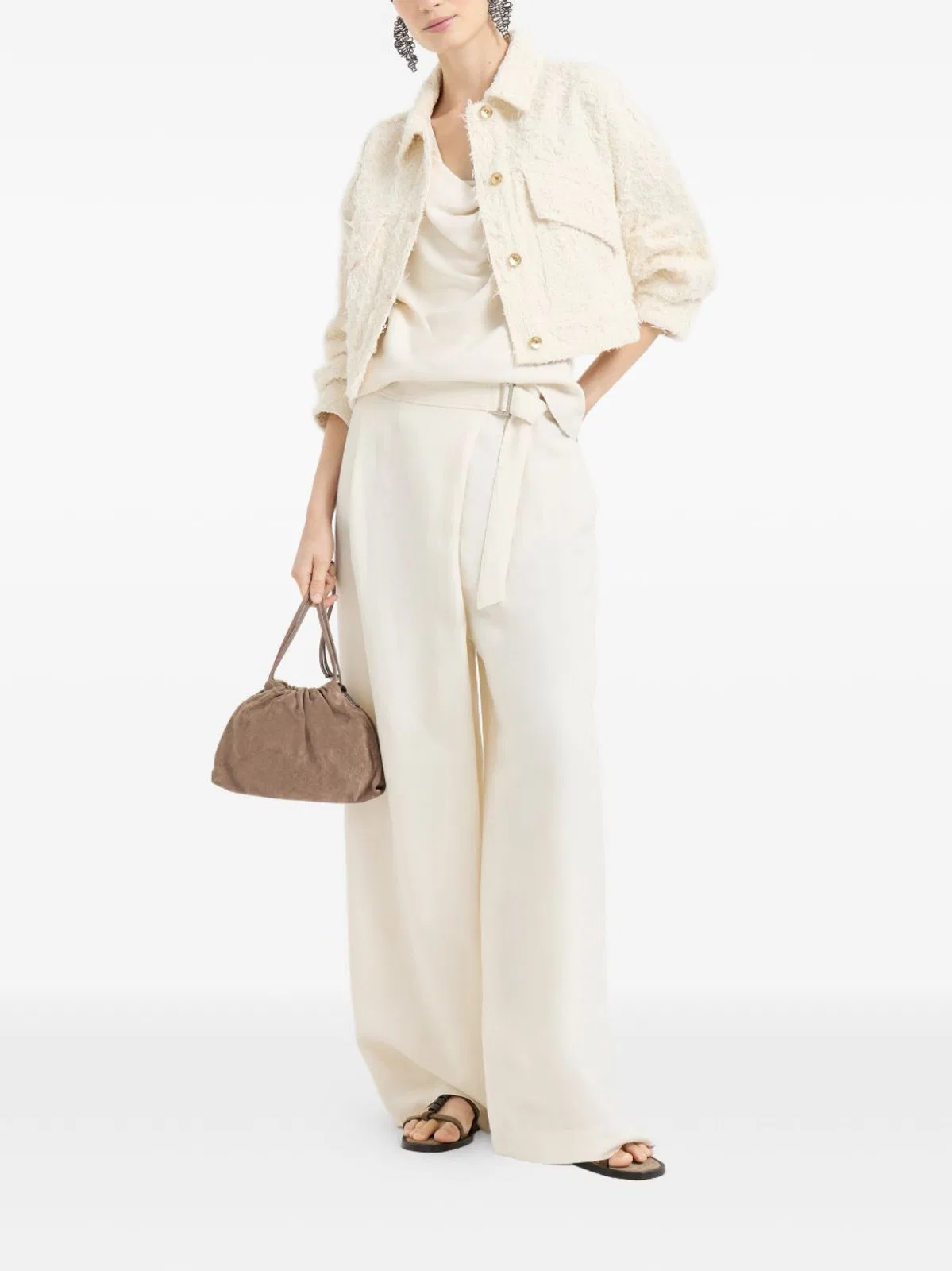 Brunello Cucinelli C579 Viscose Linen Top