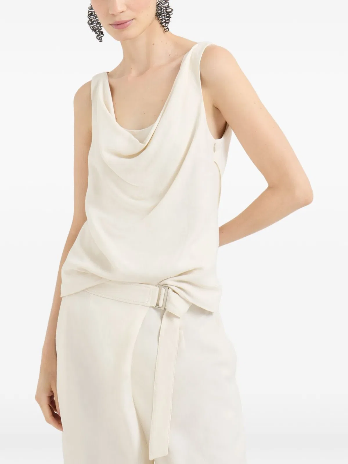Brunello Cucinelli C579 Viscose Linen Top