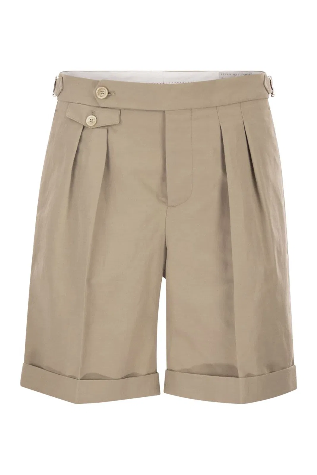 Brunello Cucinelli Cotton And Linen Panama Bermuda Shorts