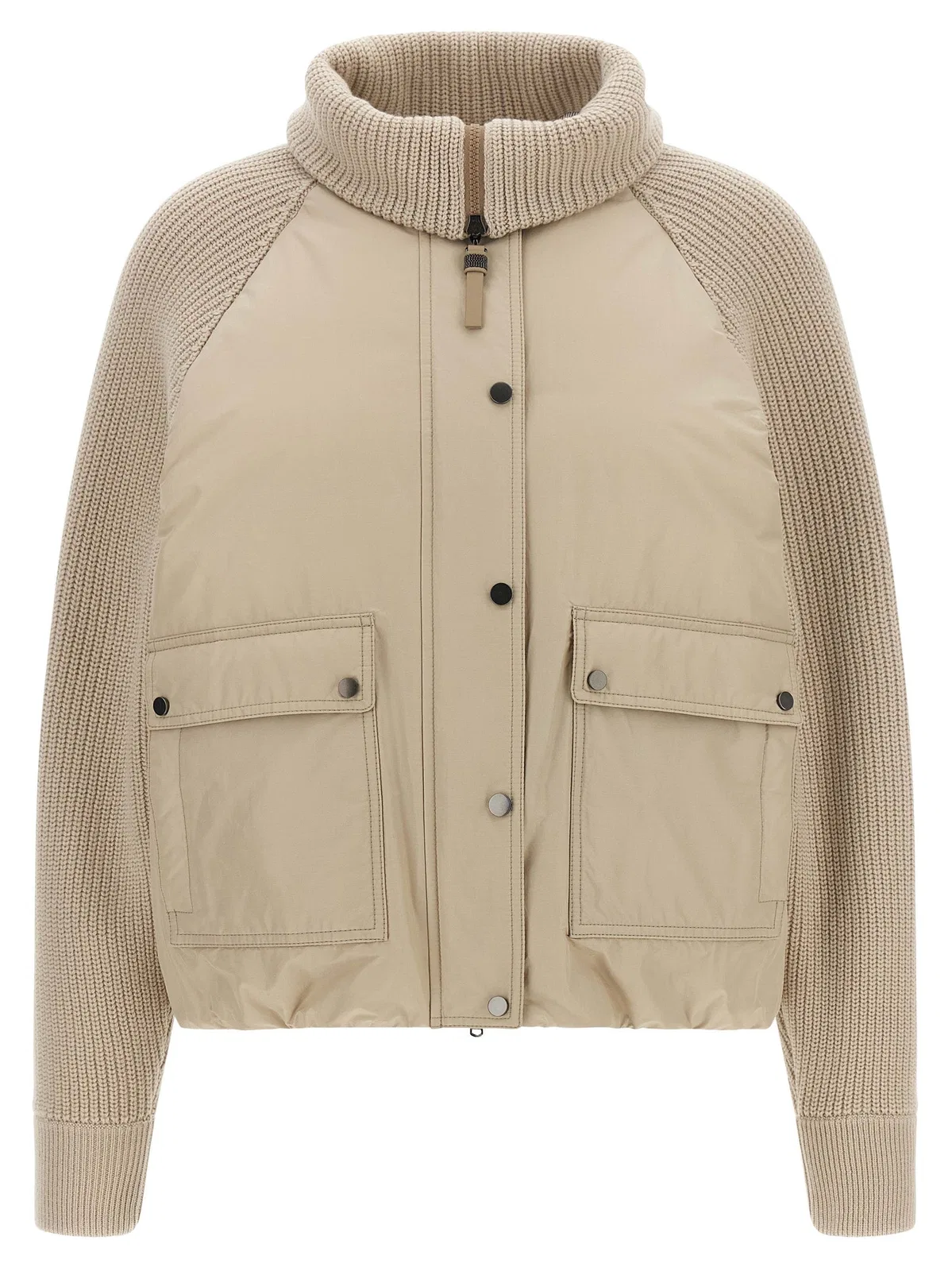 Brunello Cucinelli Knit Insert Down Jacket
