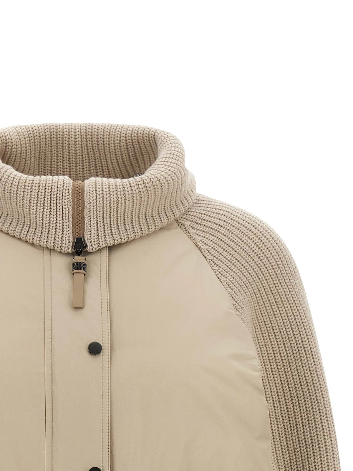 Brunello Cucinelli Knit Insert Down Jacket